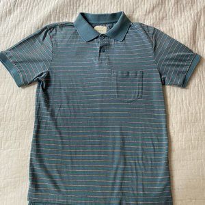Band of Outsiders Extra Small Blue Striped Polo